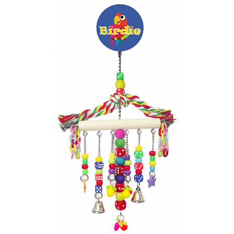 Birdie Large Hanger with Beads Dice on Chains
