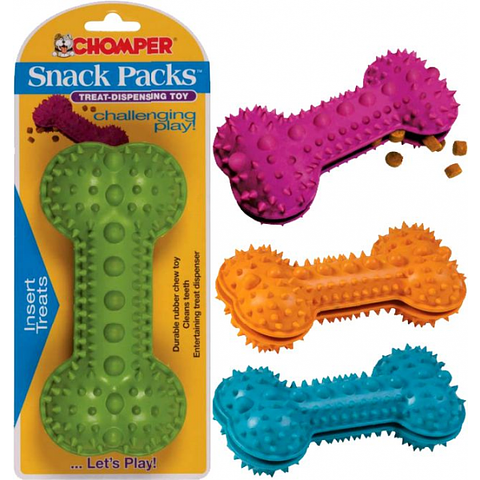 Chomper Snack Packs Treat Dispenser Toy  -  for the average chewer or puppy