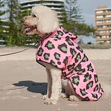 HOT DOG ... Beach Towel Hoodie ... Pink Ocelot - Large