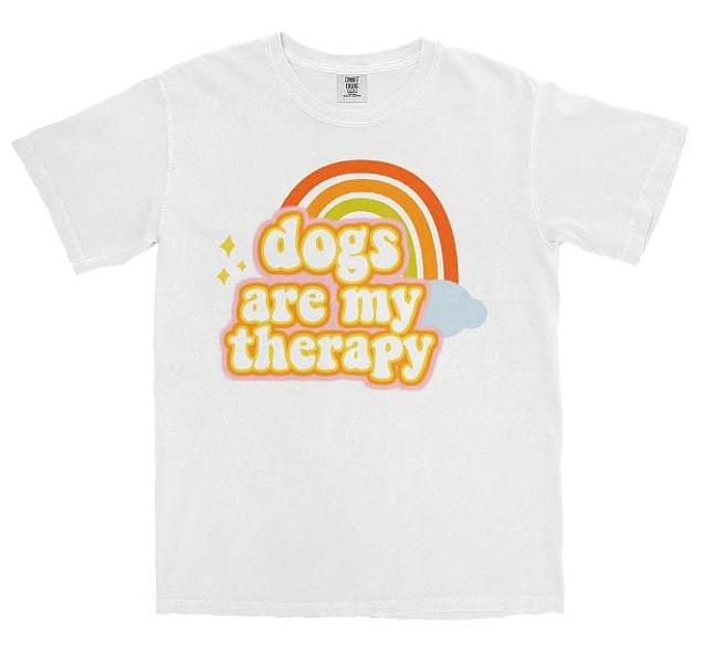 Dogs Are My Therapy T-shirts - White